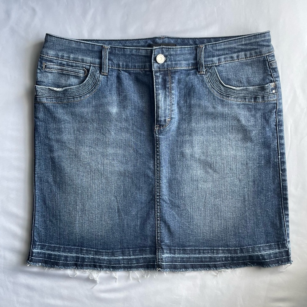 White House Black Market Denim Mini Skirt